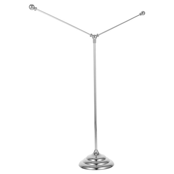 ETHZZLE 1Pcs Indoor Flag Poles with Base for Office Desks Circular Base Design in Silver