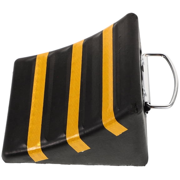 ETHZZLE 1Pcs Triangular Black Rubber Wheel Chocks Prevents Wheel Movement For Inclined Surfaces Storage