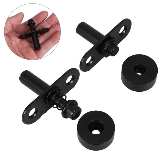 ETHZZLE 1Set Adjustable Pivot Hinge for Screen Doors Heavy Duty Black Spring Loaded Door Hardware