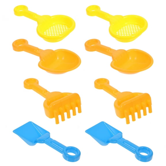ETHZZLE 1Set Durable Plastic Sand Shovel and Rake Kit Assorted Colors for Outdoor Use
