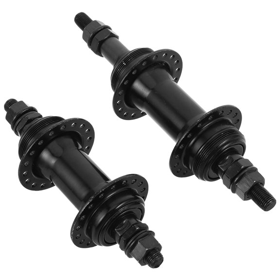 ETHZZLE 1Set Bike Wheel Hub Set 36 Hole Front Rear Threaded Axle Hub Lightweight for Cycling