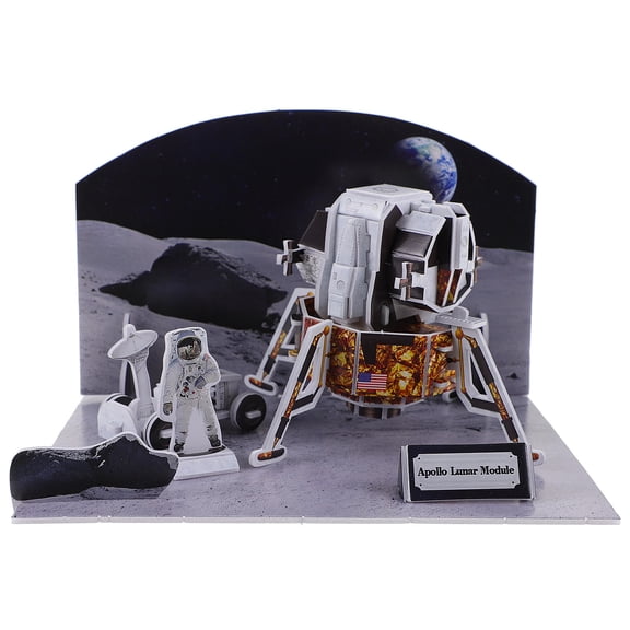 ETHZZLE 1Set Black 3D Paper Spaceship Puzzle for Creative Thinking and Cognitive Skills