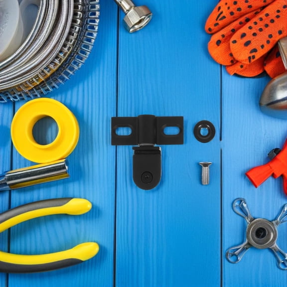 ETHZZLE Black Stainless Steel Shower Hinge for Glass Doors Flexible Use