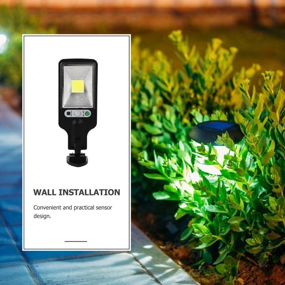 ETHZZLE 1Set Solar Outdoor Wall Lamp Black with or for Home Yard Lighting