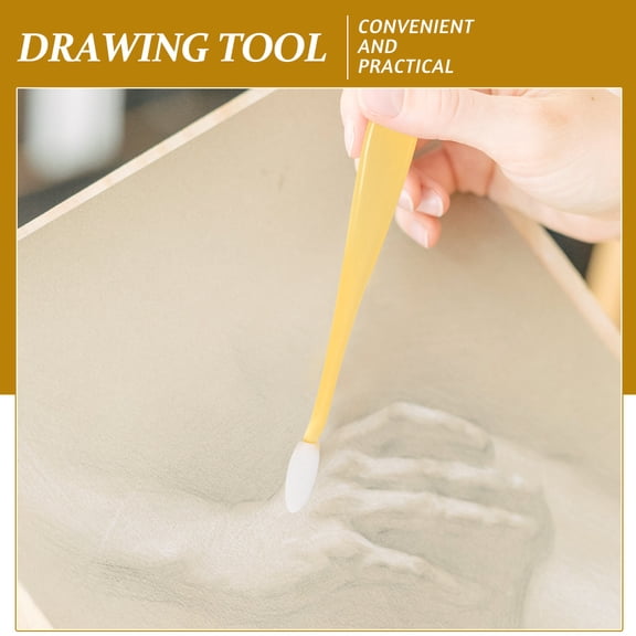ETHZZLE 1Set Lightweight Yellow Sketch Wiper and Blenders for Drawing and Smudging
