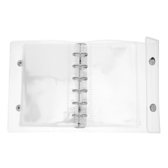 ETHZZLE 1Set Clear A7 Journal Binder with Round Ring Loose Leaf Design and Refillable Inner Pockets
