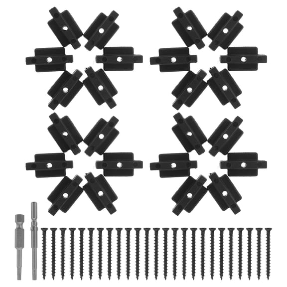 ETHZZLE 1Set Easy Install Plastic Deck Fasteners Nylon Clips for Composite Deck Boards Black