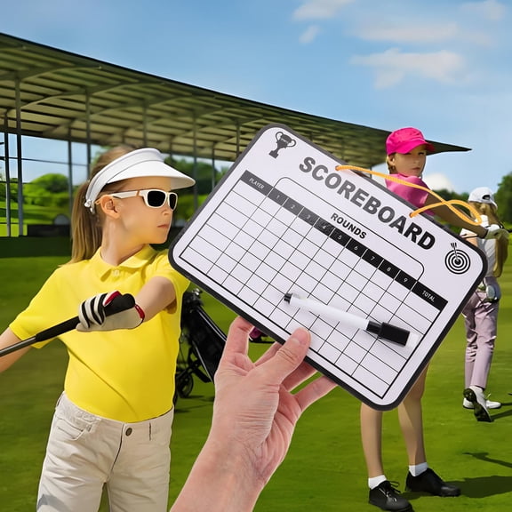 ETHZZLE 1Set Golf Scoreboard Lightweight White Dry Erase Board Multi Use for Outdoor Golf