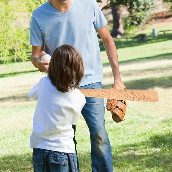 ETHZZLE 1Set Inflatable Sports Cheering Stick with Wood Grain Pattern for Birthday Party Fun