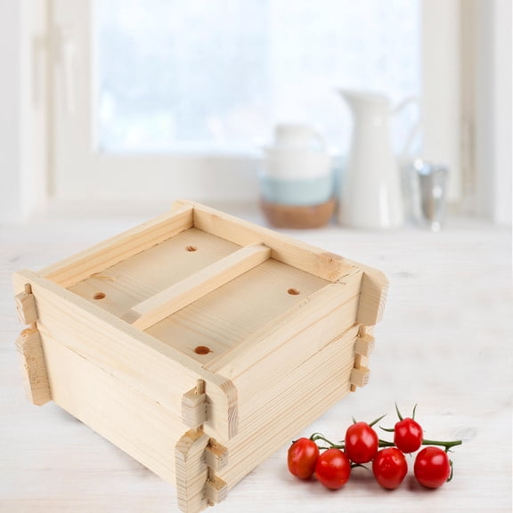 ETHZZLE 1Set Kitchen Wooden Steamer Basket Khaki Multi Function Dumpling and Bun Steamer
