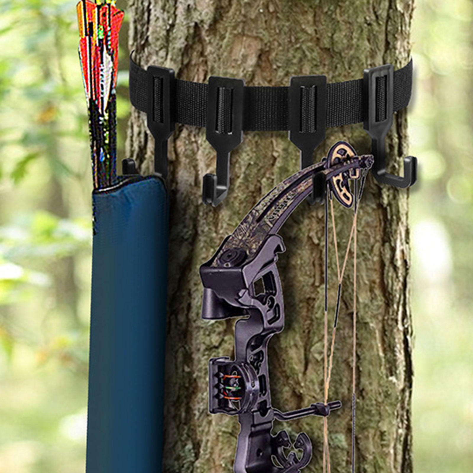 ETHZZLE 1Set Hunting Tree Stand Accessory Holder Strap Hooks Black ...