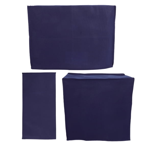 ETHZZLE 1Set Polyester Black Computer Dust Cover for Desktop Tower Monitor Keyboard with Comprehensive Dust Protection