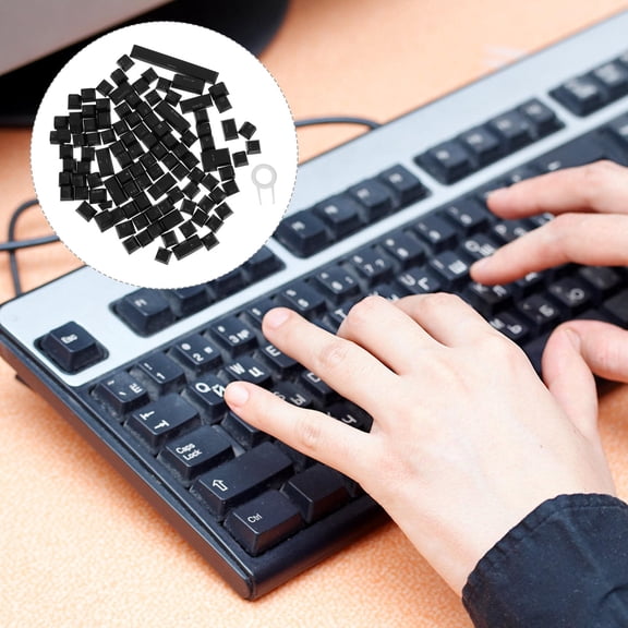 ETHZZLE Keyboard Keycaps 1 Set PBT Black Compatible with Mechanical Keyboards