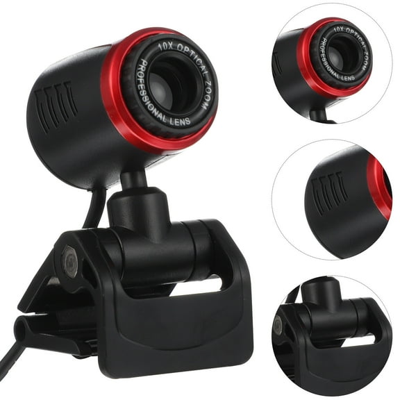 ETHZZLE 1Set Professional Webcam with 360 Degree Rotation and Built in Microphone for Online Streaming and Meetings