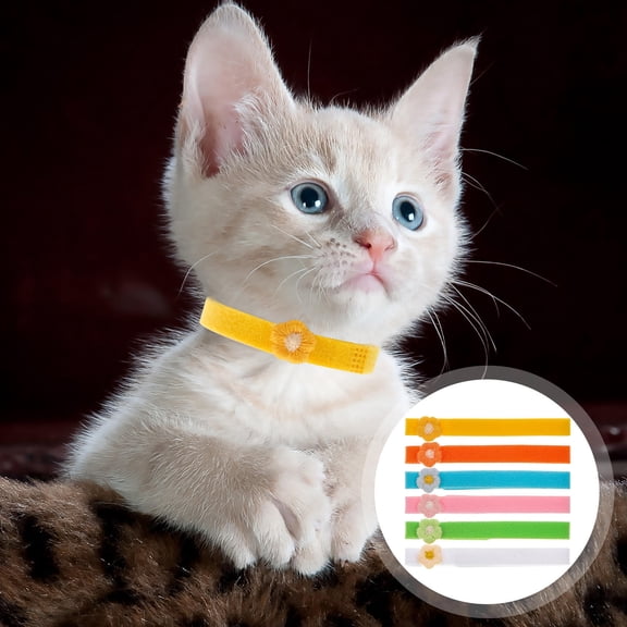 ETHZZLE 1Set Puppy Identification Collar Soft Material Adjustable Length for Growing Pets