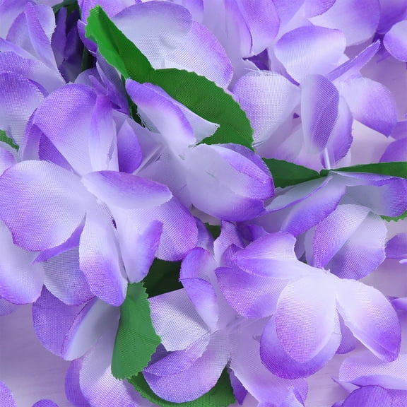 ETHZZLE 1Set Purple Hawaiian Floral Garland Handmade with Natural Look for Festivals and Parties
