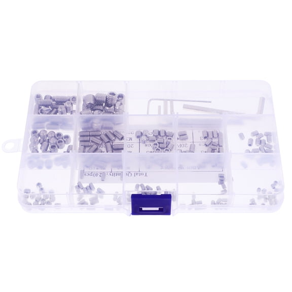 ETHZZLE Stainless Steel Socket Grub Screws Set with Hexagon Design for Strong and Fastening, 1 Set