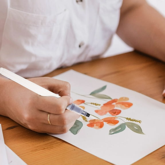 ETHZZLE 1Set Watercolor Brush Pens Transparent Water Soluble Painting Pens