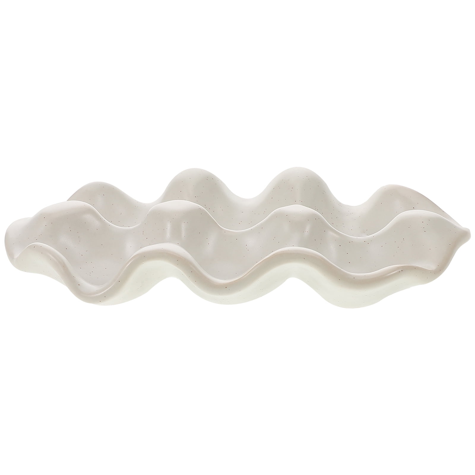 ETHZZLE White Ceramic Refrigerator Tray, 7.1x3.9x0.8in Organizer for Kitchen, Home, and Family Use