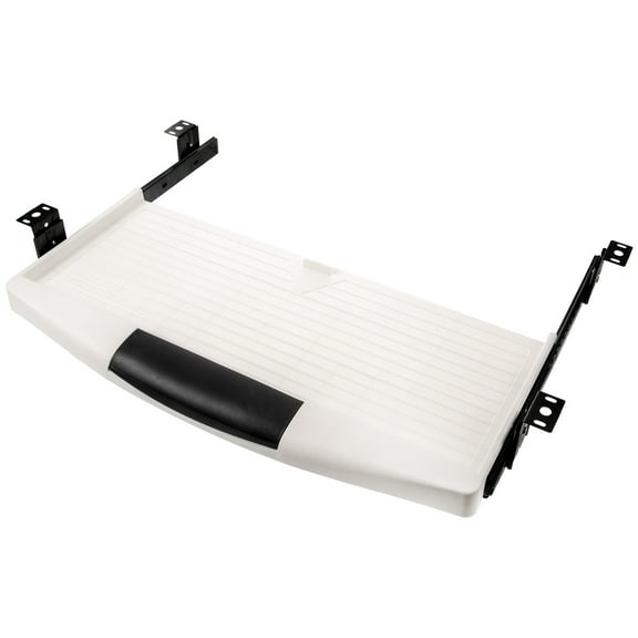 ETHZZLE 1Set White Keyboard Tray Under Desk Slide Out with Full Extension Drawer Slides