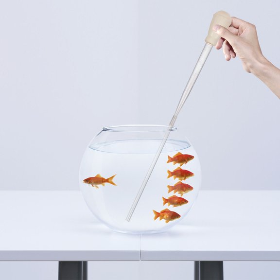 ETHZZLE Aquarium Water Change Tool Fish Tank Siphon Plastic White 1 Set