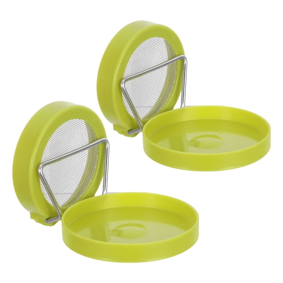 ETHZZLE Green Plastic Sprouting Jar Lids, Multipurpose, Efficient Water Drainage 1Set