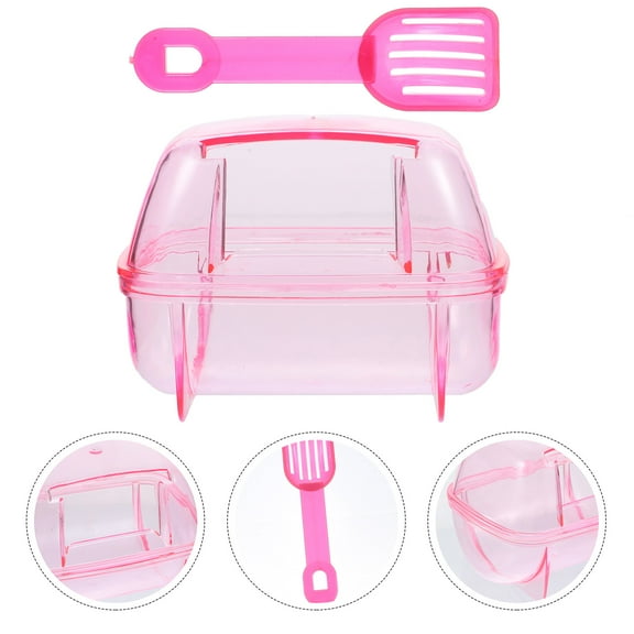 ETHZZLE 1pc Small Pet Bathtub Transparent Plastic Bathroom for Little Animals