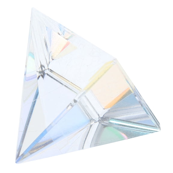ETHZZLE 1Set Handcrafted Glass Prism Pyramid with Color Refraction for Home and Garden Decoration