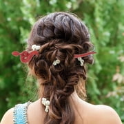 ETHZZLE 2-Pack Wooden Hair Bun Holders with Unique , Oriental Style Hair Accessories for Women