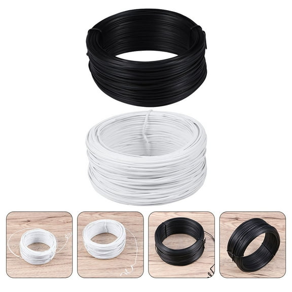 ETHZZLE PVC Wrapped Garden Wire for Planting with Flexible Coated Binding Wire Assorted Color