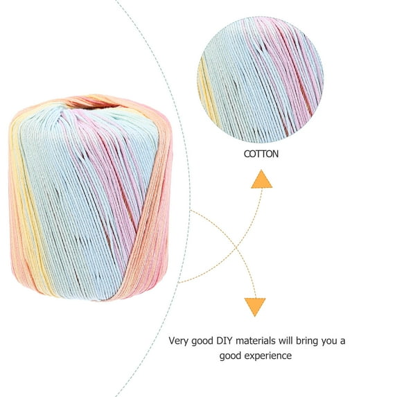 ETHZZLE 2 Rolls Sugar and Cream Cotton Yarn Multi Craft Supplies for DIY Lovers