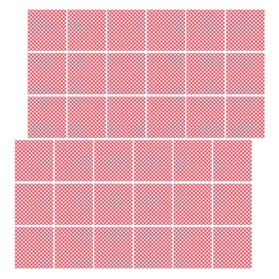 ETHZZLE 200 Sheets of Patterned Greaseproof Paper Sheets Red Oil Resistant Checkered Design for Picnic