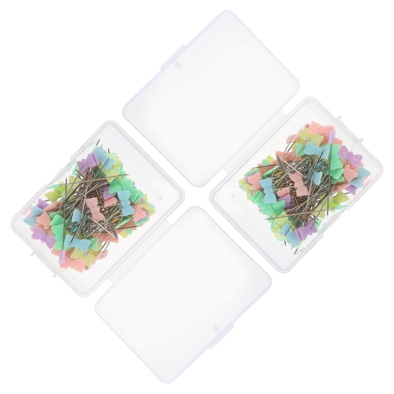 ETHZZLE 200Pcs Assorted Color Straight Needles for Sewing Supplies and Dress Decoration Crafts