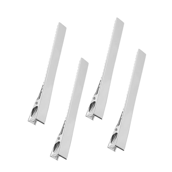 ETHZZLE 200Pcs Silver Alligator Clips Metal Teeth Clips Durable for Salon Styling and Home Use