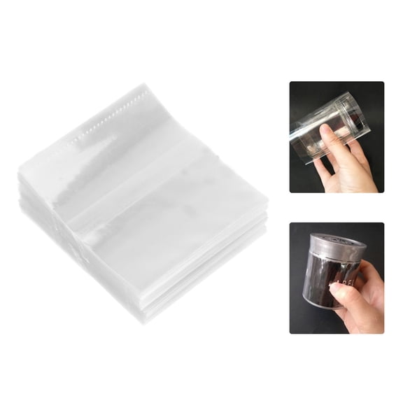 ETHZZLE 200Pcs Transparent Shrink Wrap Film for Professional Sealing and Anti-Counterfeiting Protection