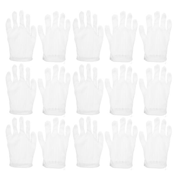 ETHZZLE 200Pcs Knit Safety Gloves White Non Slip Anti Static Work Gloves for Electronics Repair Use