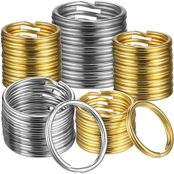 ETHZZLE 200pcs Round Key Rings for Keychain Organization and DIY Crafts Durable Key Attachments