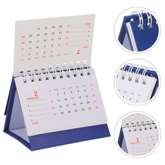 ETHZZLE 2026 Dark Tabletop Planner, Paper, Compact Space-Saving Design for Office and Home Use