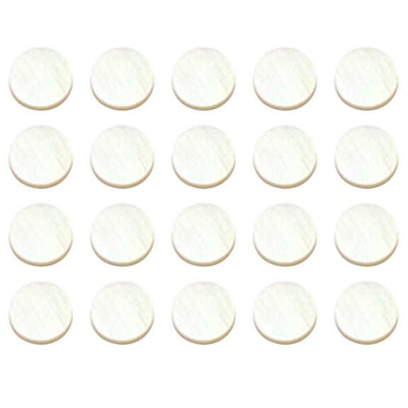 ETHZZLE 20Pcs Guitar Fingerboard Dot Stickers Beige Shell Decorative and Wear Resistant