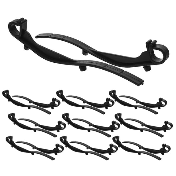 ETHZZLE 20Pcs Black Gutter Guard Mesh Clips with Weatherproof Design for Garden Gutter Anti Clog Protection