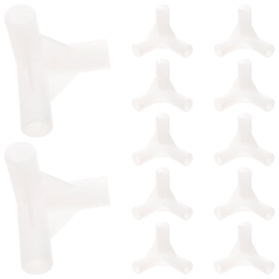 ETHZZLE White Plastic Tee Connectors Canopy Fittings for Outdoor Use Simple Structure Easy to Install 20Pcs