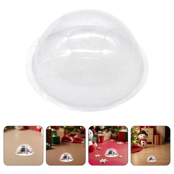 ETHZZLE Clear PVC Hemisphere Domes 20 Pieces for Christmas Crafting and Holiday Decorations