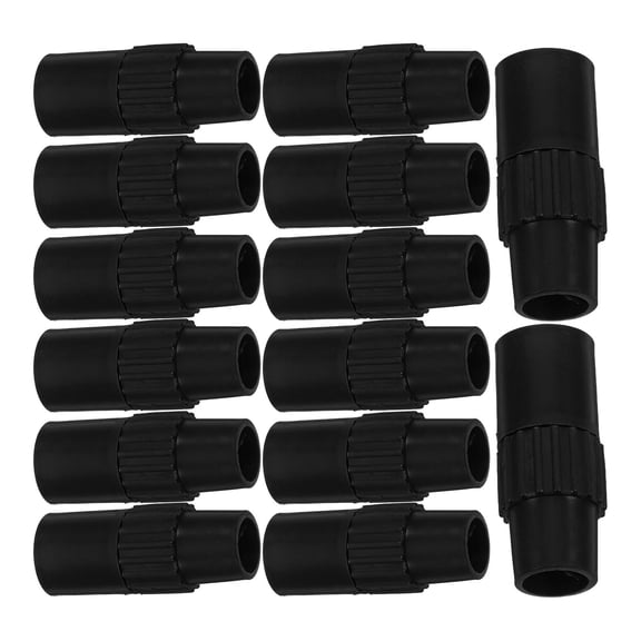 ETHZZLE Plastic Locking Shelf Pegs Plastic Tension Rod Lock Black 20pcs