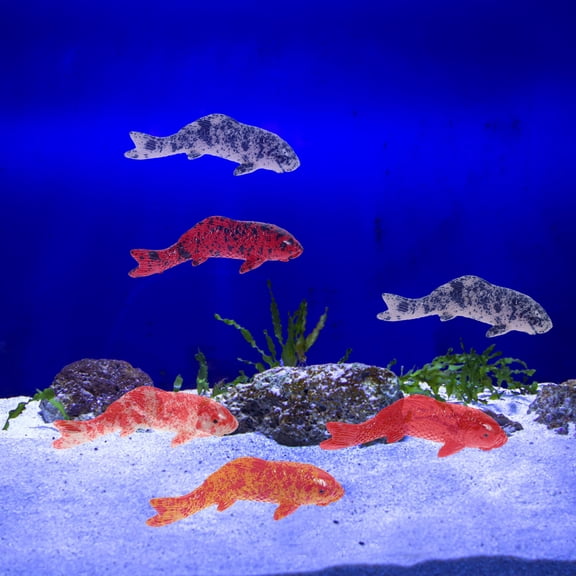 ETHZZLE 20Pcs Realistic Resin Floating Fish Aquarium Decor Compact Fish Figure for Home Tank