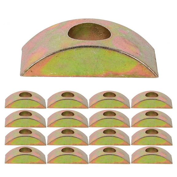 ETHZZLE 20Pcs Multifunctional Metal Half Moon Washer for Furniture Connectors in Golden Zinc Alloy
