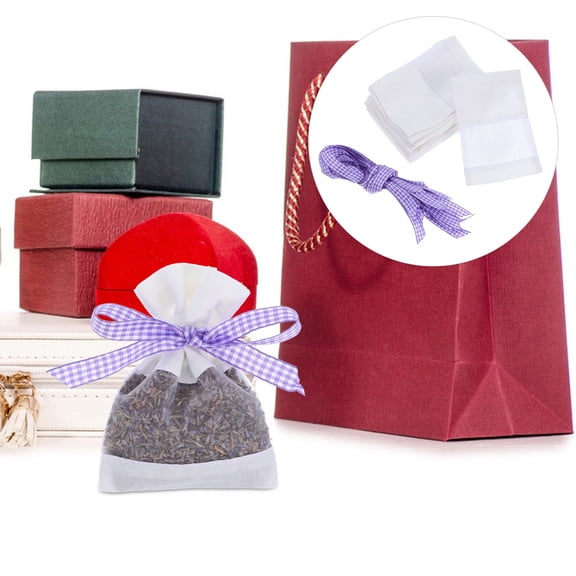 ETHZZLE 20Pcs Small Drawstring Lavender Sachet Bags Fabric Pouches for Jewelry and Fragrance