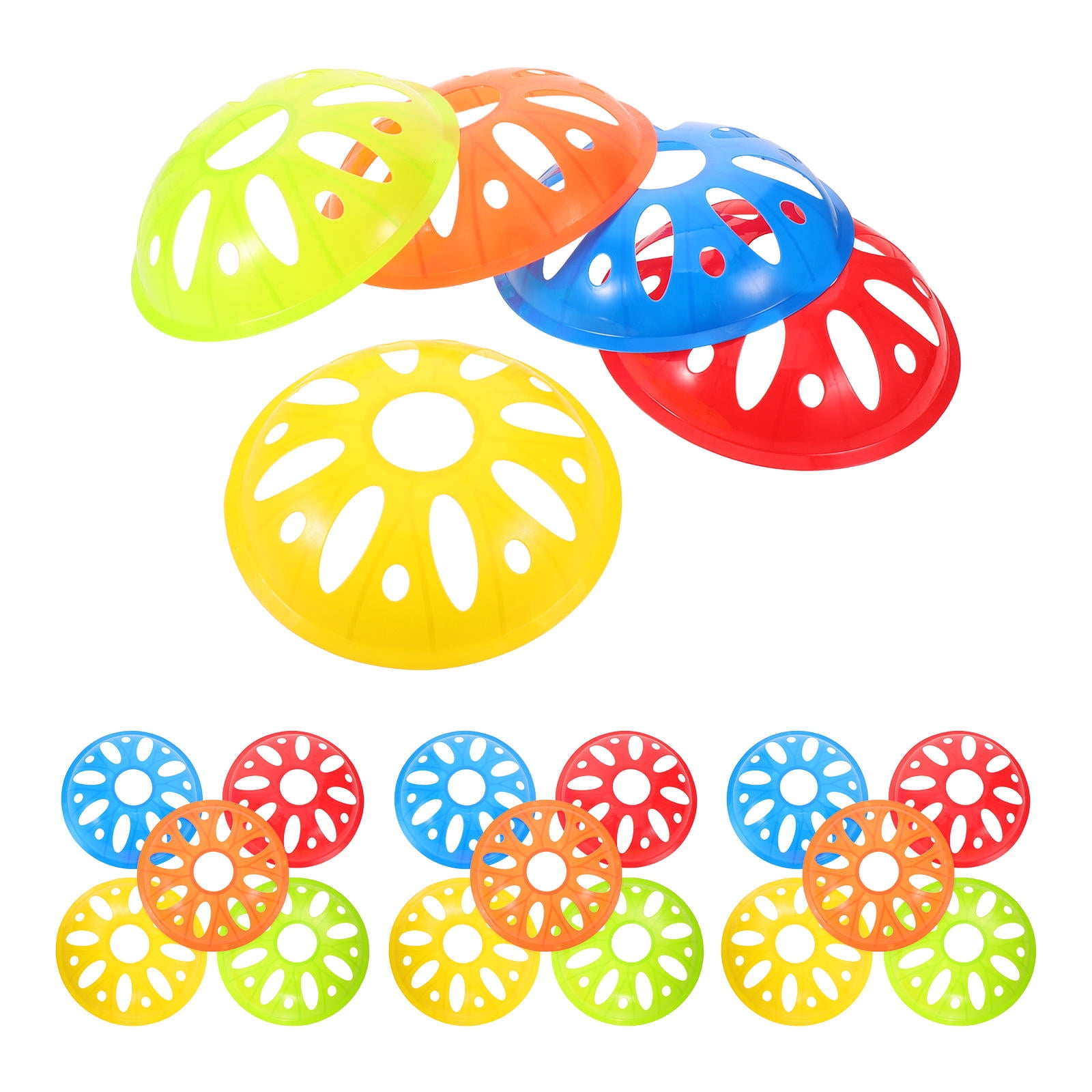 ETHZZLE 20Pcs Lightweight Colored Sport Training Cones for Outdoor Football and Soccer Agility