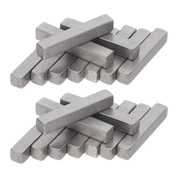 ETHZZLE 20Pcs Stainless Steel Parallel Drive Shaft Keys Metal Dowel Rods for Industrial Equipment