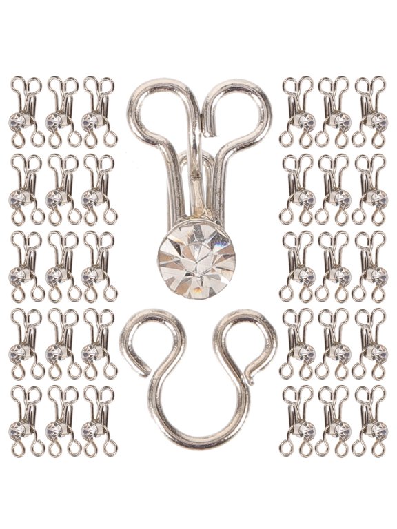 20Pcs Metal Eye Closure Hooks for Sewing Garments Skirts and Brassiere Accessories