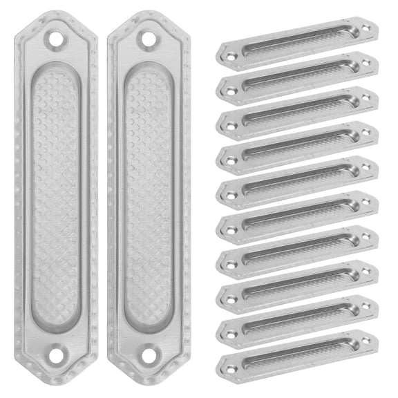 ETHZZLE 20Pcs Silent Stainless Steel Cabinet Finger Pulls with Embedded Flush Design